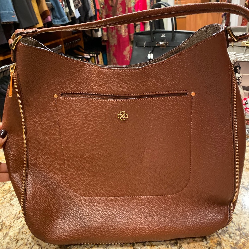 Brown hobo bag